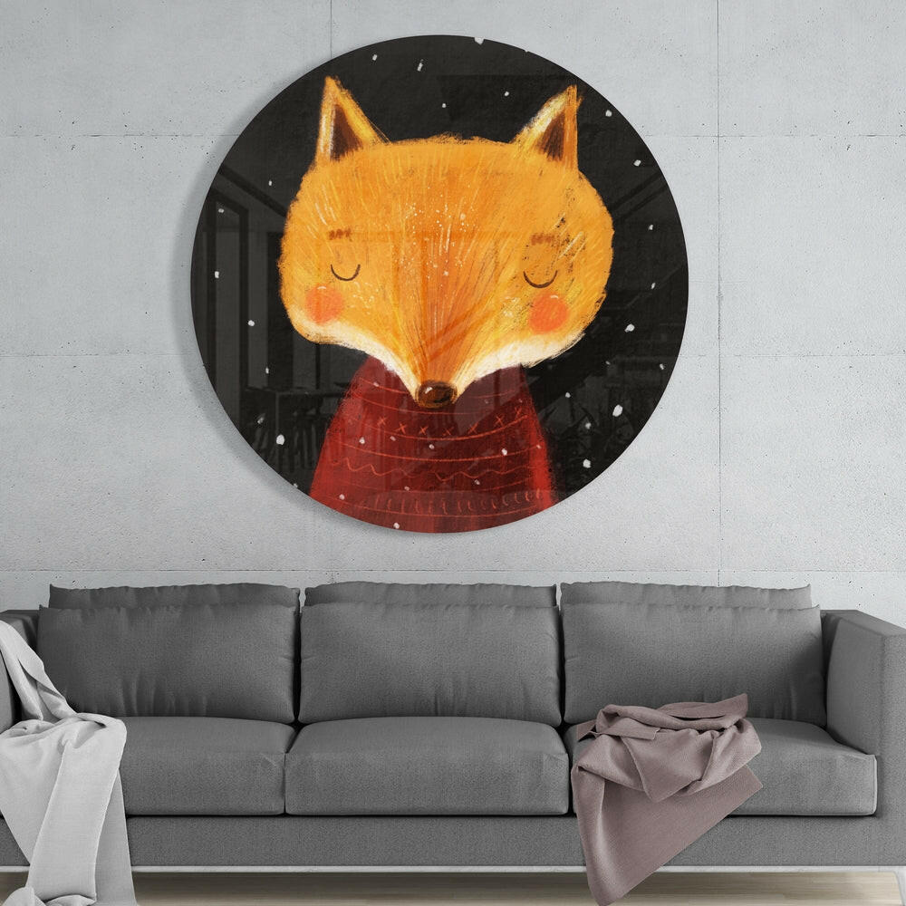 Fox Glass Wall Art.