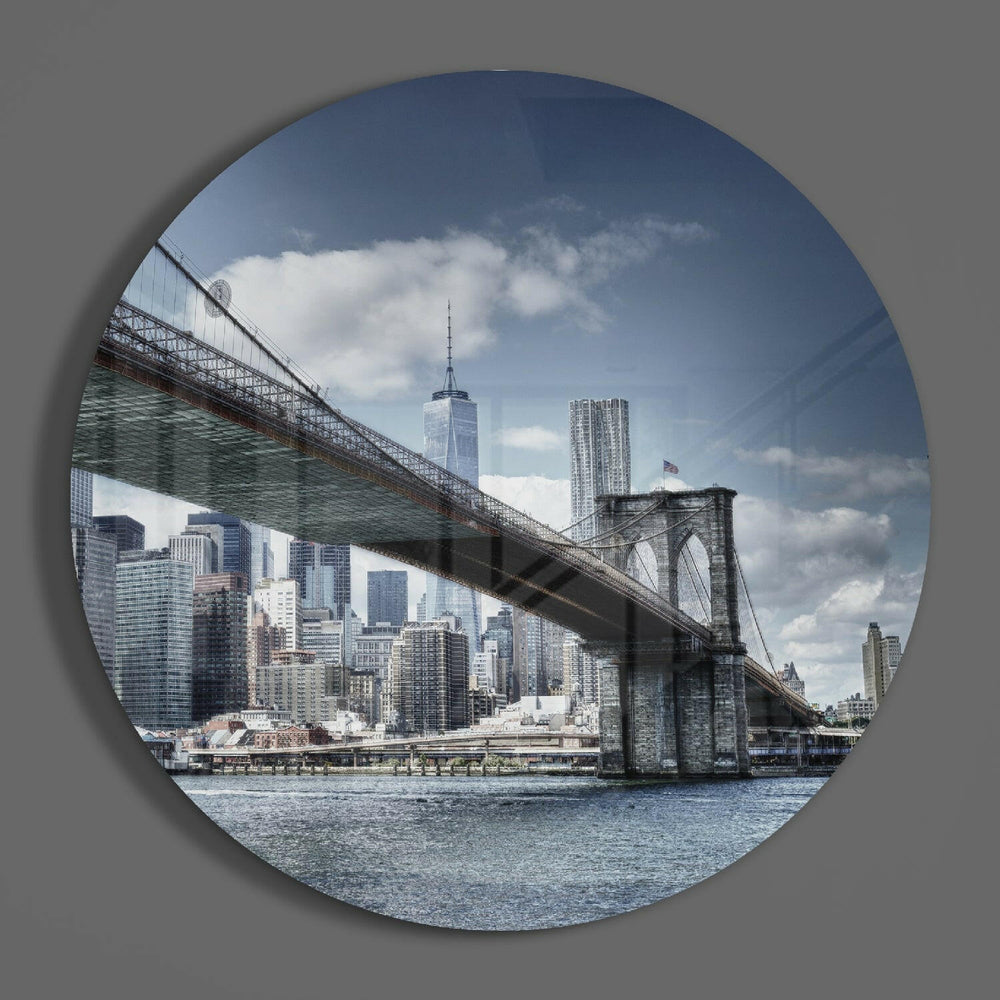 Brooklyn Bridge Glass Wall Art.