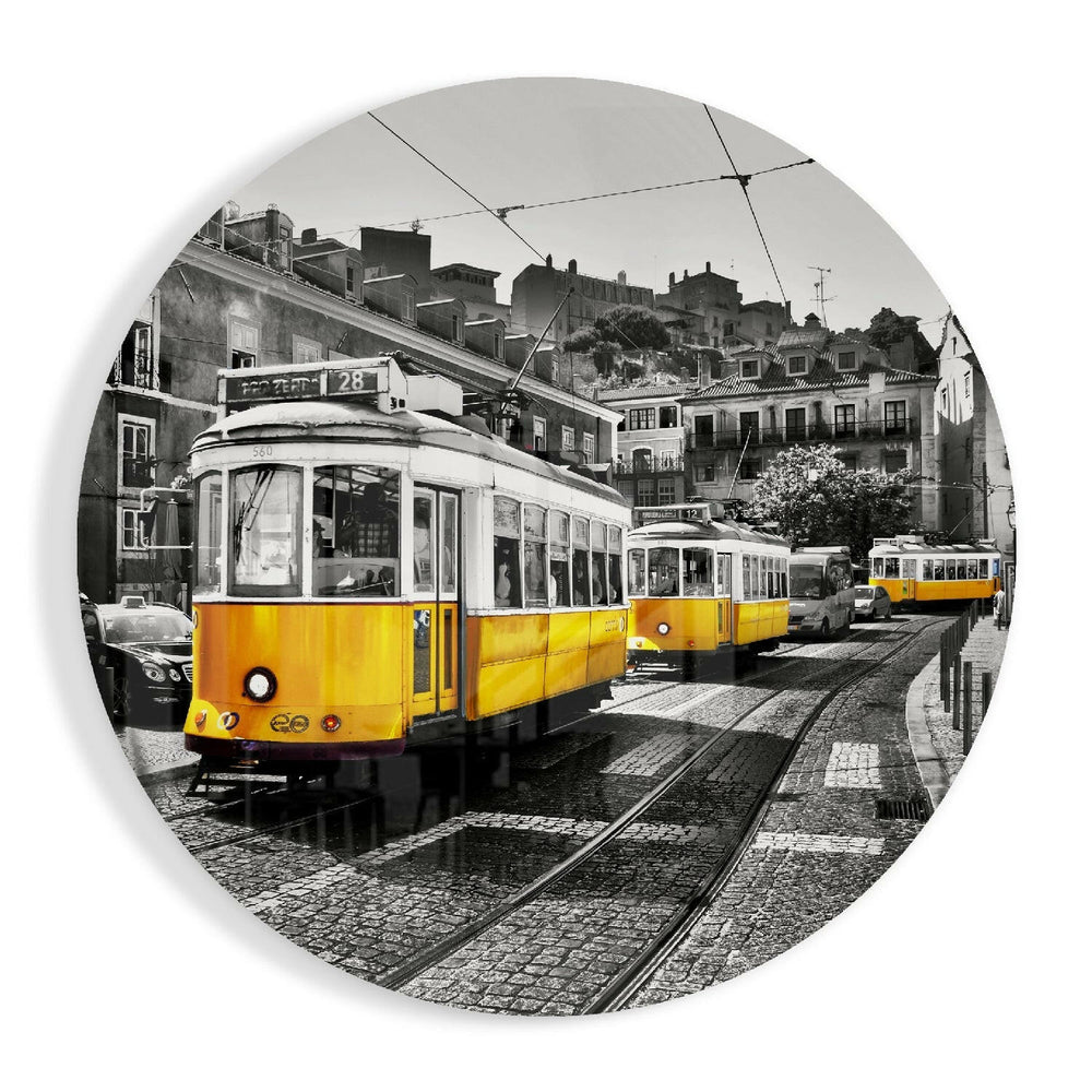 Tram Glass Wall Art.
