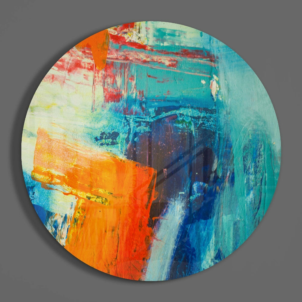 Abstract Glass Wall Art.