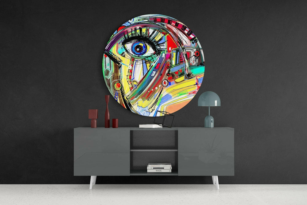 Abstract Complex Glass Wall Art.