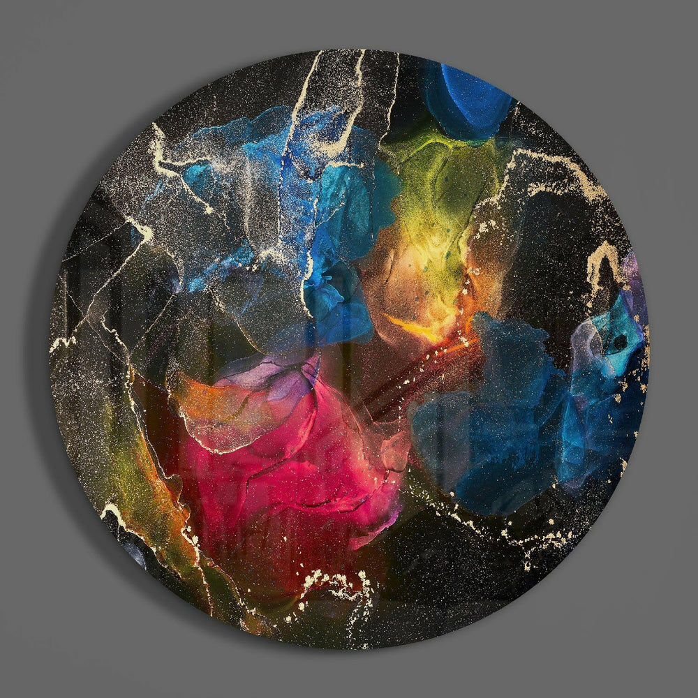 Color Explosion Glass Wall Art.
