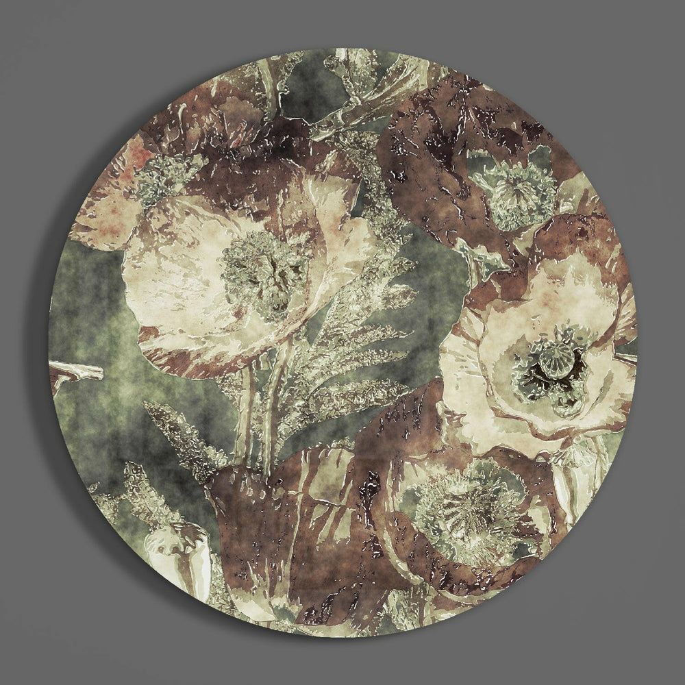 Abstract Flower Glass Wall Art.
