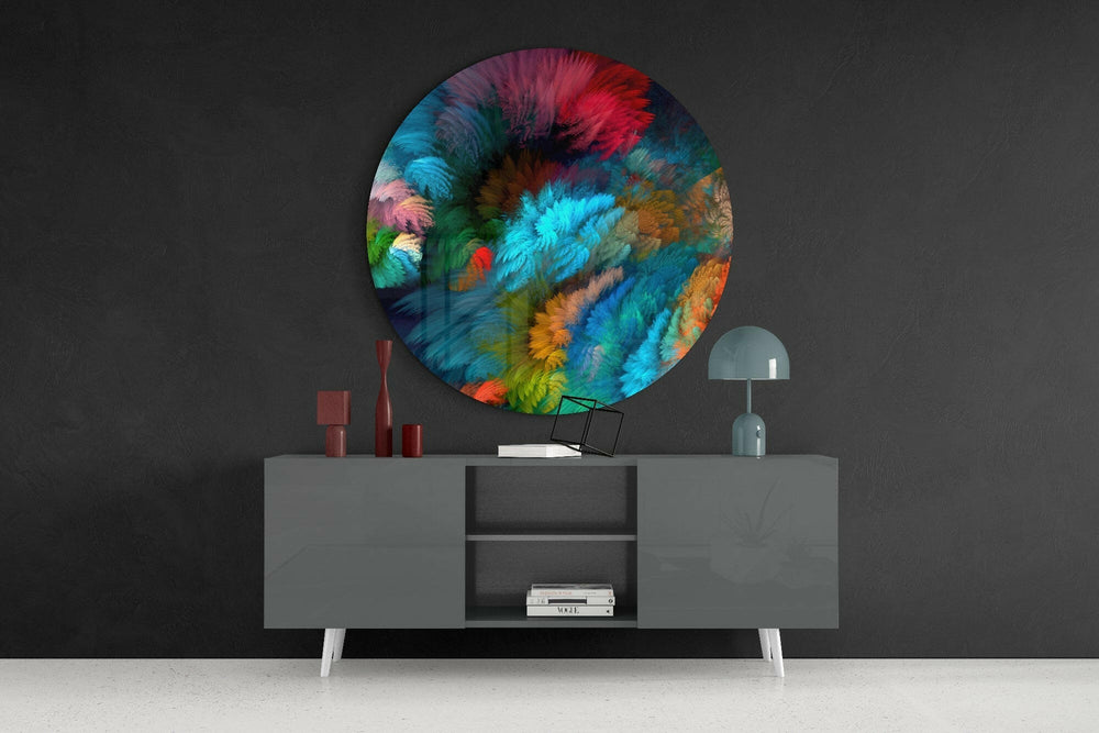 Color Explosion Glass Wall Art.