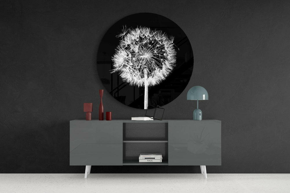 Dandelion Glass Wall Art.