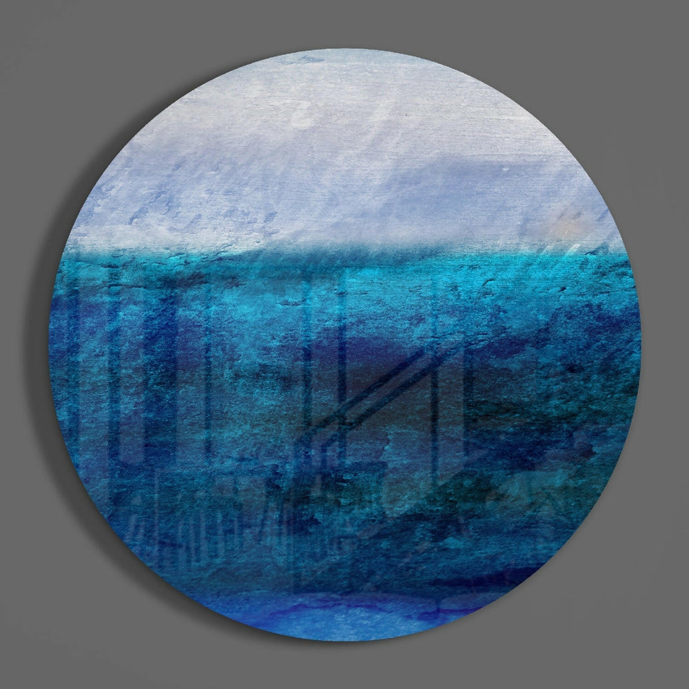 Blue Tones Glass Wall Art.