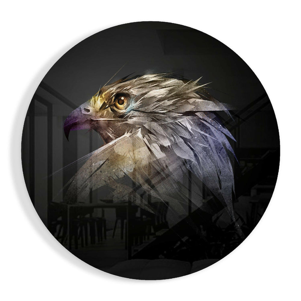 Falcon Glass Wall Art.