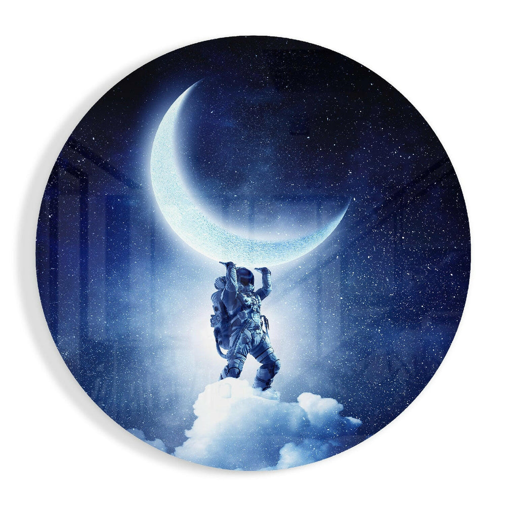 Moon Bearer Glass Wall Art.