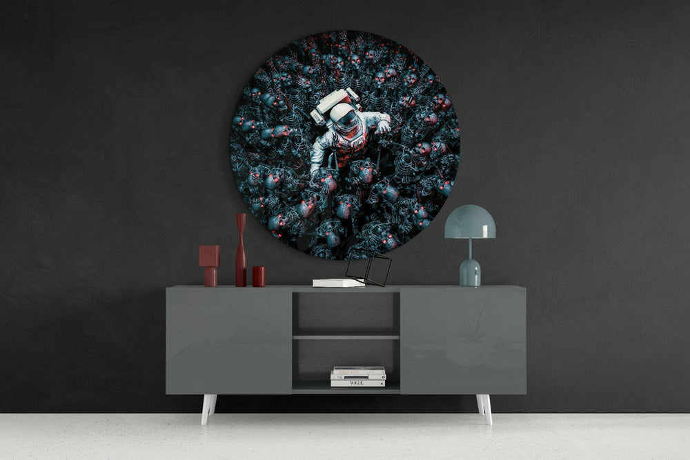 Android Cemetery Glass Wall Art.