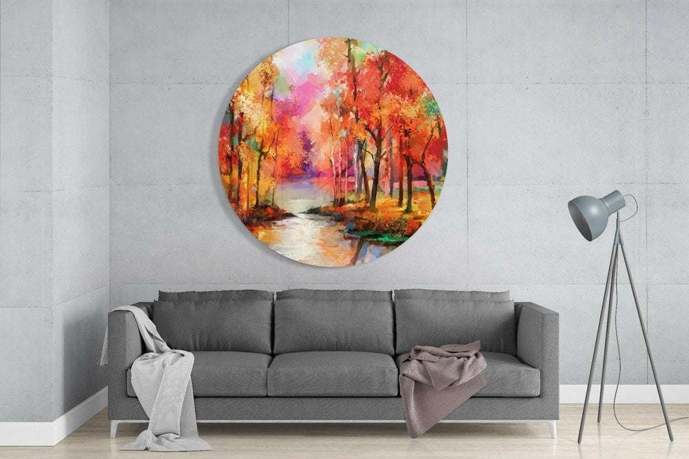 Colors of the Forest Glass Wall Art.