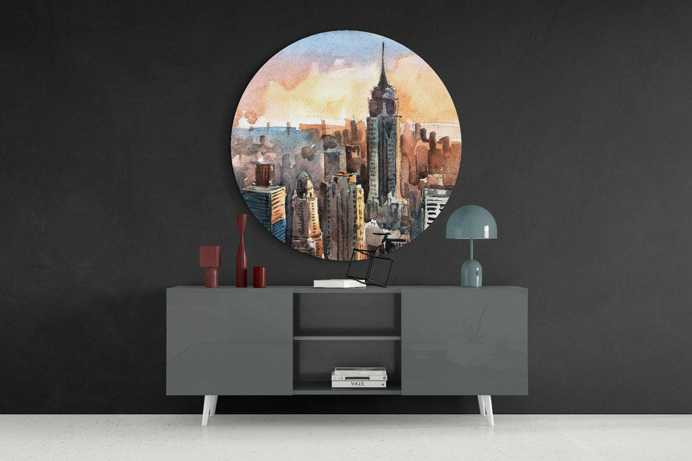New York Glass Wall Art.