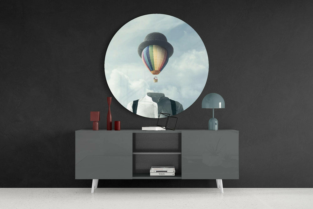 Balloon Head Glass Wall Art.
