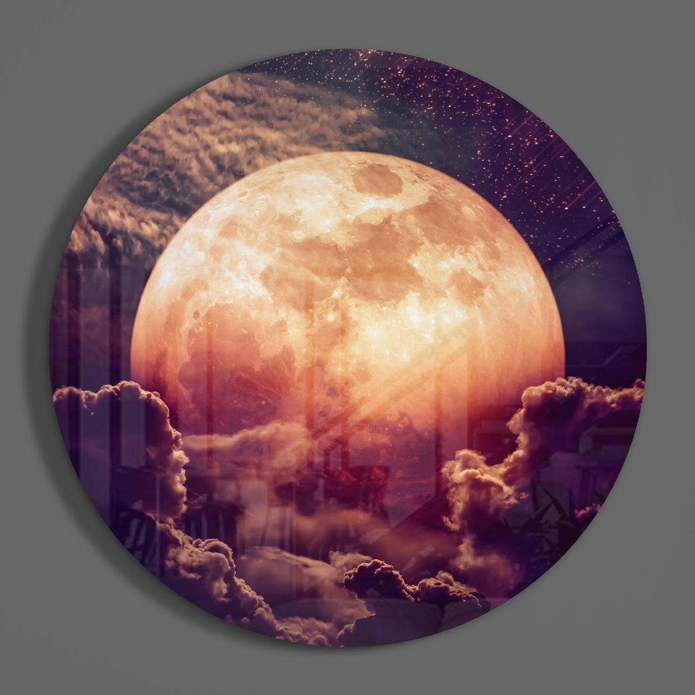 Moon Glass Wall Art.