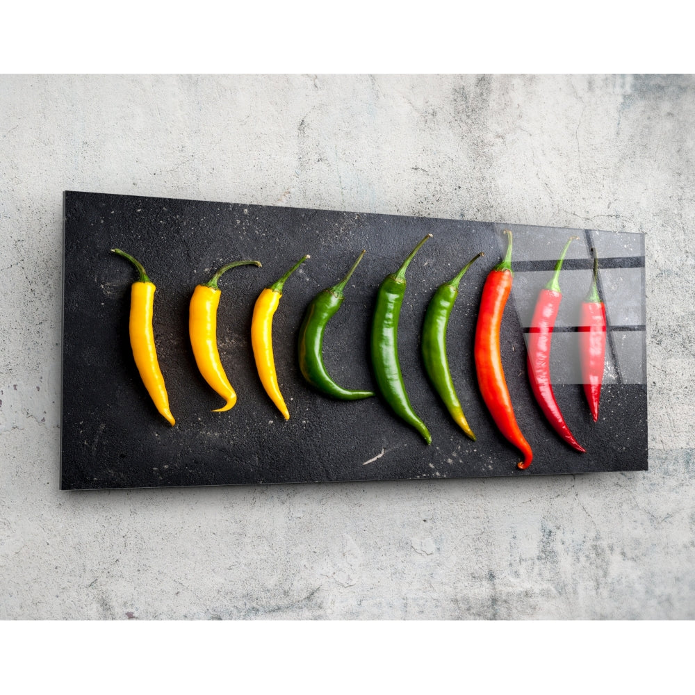 Pepper Glass Wall Art (36"x14").