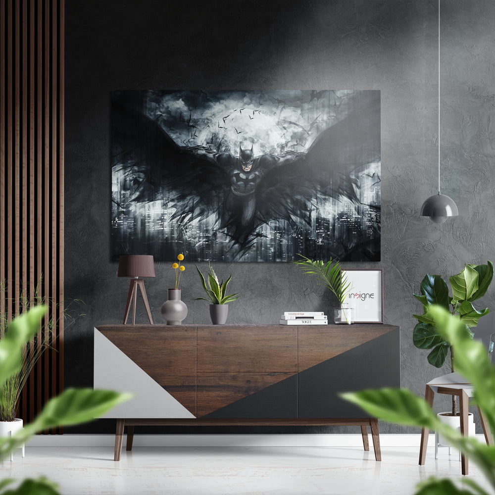 Batman Brushed Aluminium Dibond Wall Art.