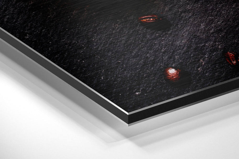 Coffee Brushed Aluminium Dibond Wall Art.