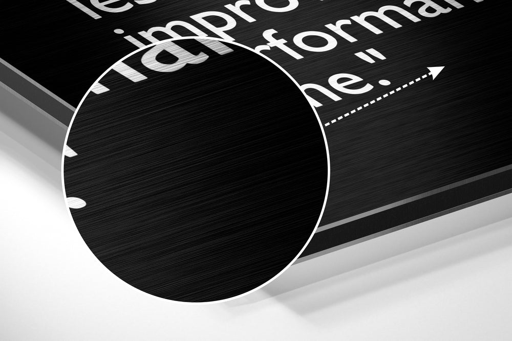 Words of Malcolm Brushed Aluminium Dibond Wall Art.