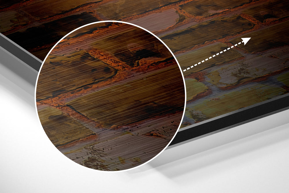 Strive Brushed Aluminium Dibond Wall Art.