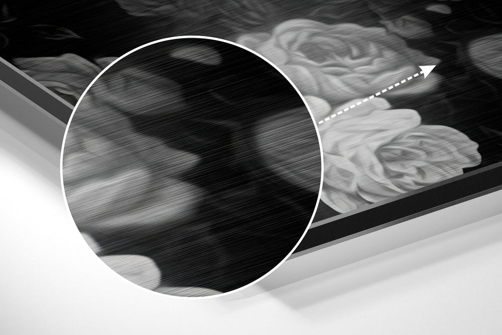 Skull Brushed Aluminium Dibond Wall Art.