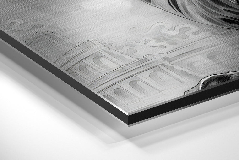 Suited Hitman Brushed Aluminium Dibond Wall Art