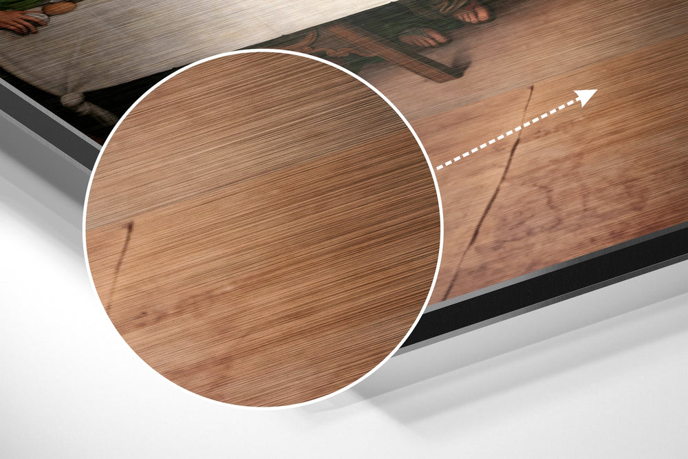 Last Supper Brushed Aluminium Dibond Wall Art.