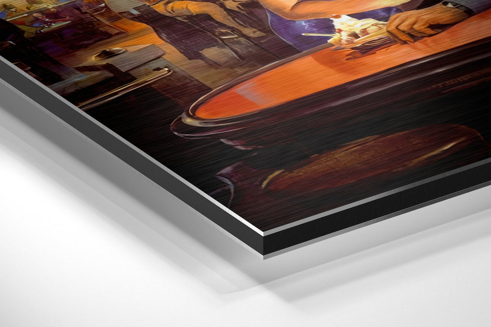 Vintage Screen Legends Quartet Brushed Aluminium Dibond Wall Art