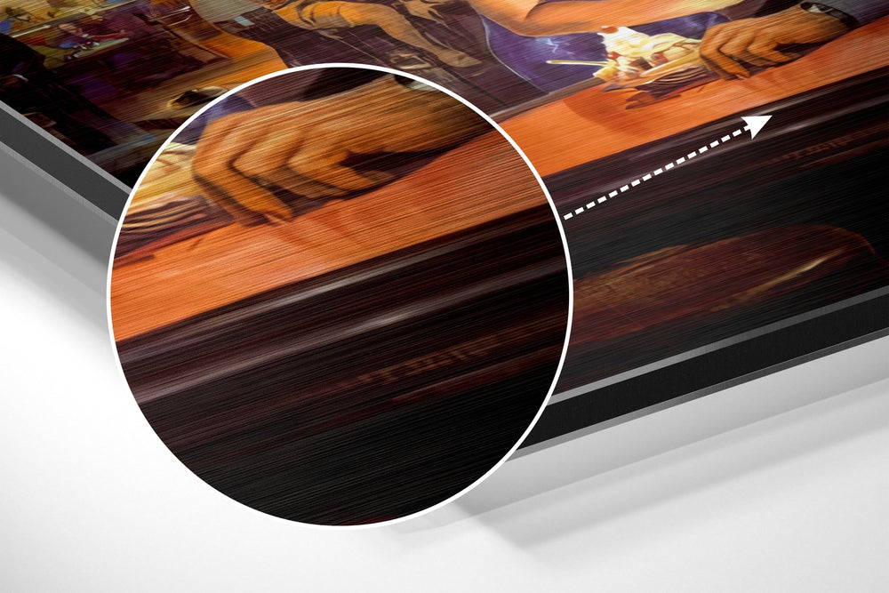 Vintage Screen Legends Quartet Brushed Aluminium Dibond Wall Art