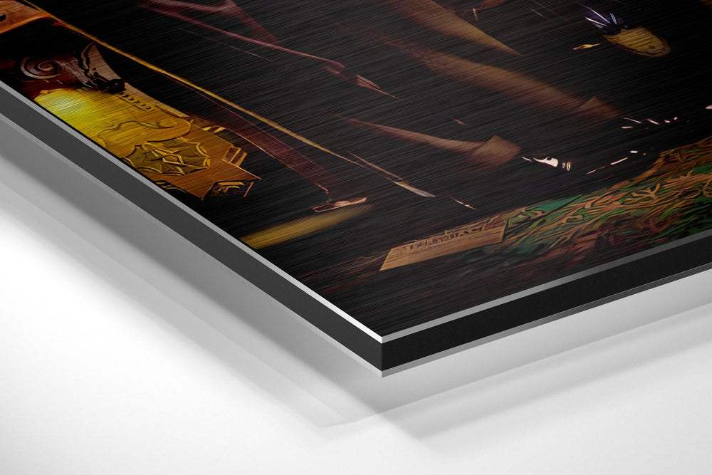 Vintage Screen Legends Quartet Brushed Aluminium Dibond Wall Art