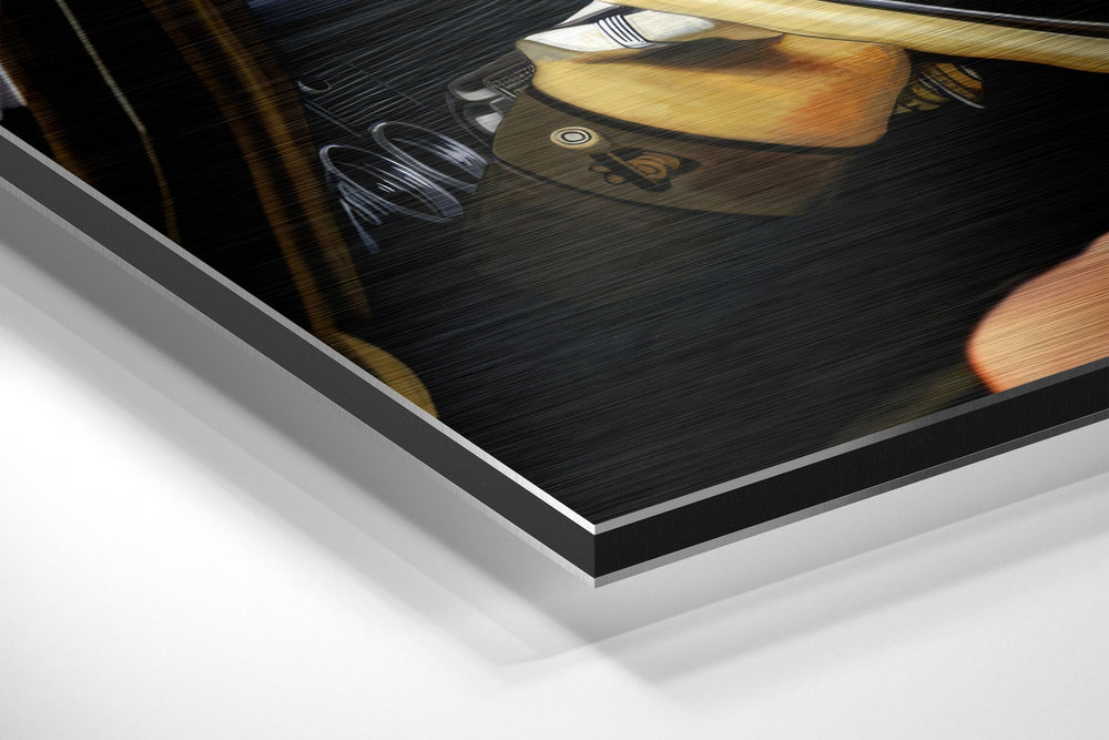 Vintage Glamour Star Brushed Aluminium Dibond Wall Art