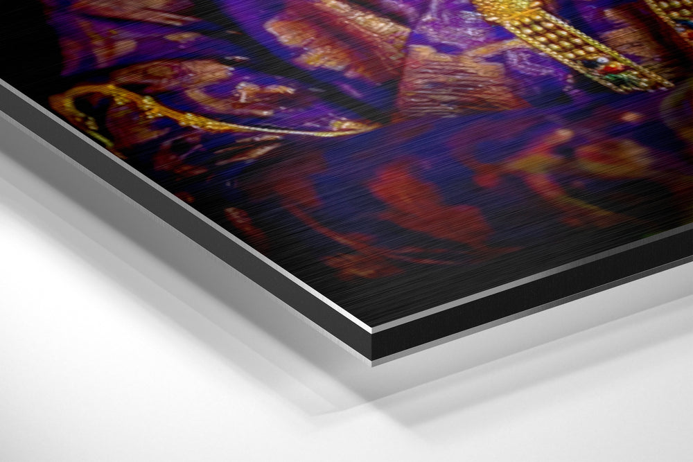 Krishna Brushed Aluminium Dibond Wall Art.