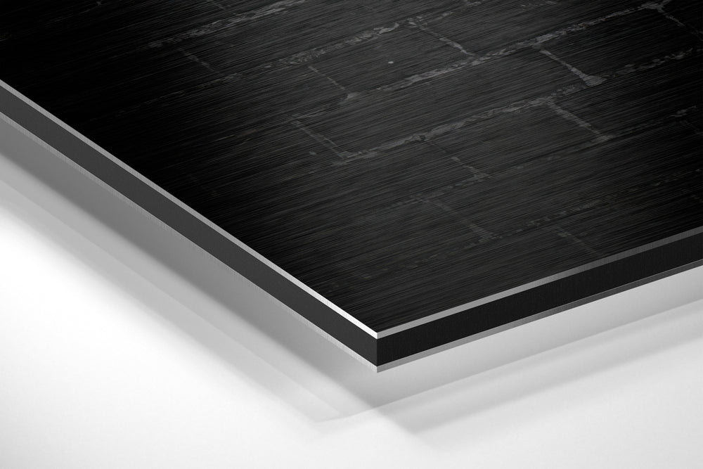 No Pain, No Gain Brushed Aluminium Dibond Wall Art.