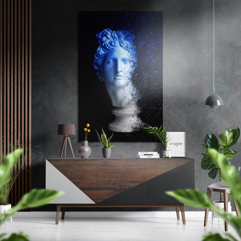 Blurry Statue Brushed Aluminium Dibond Wall Art.