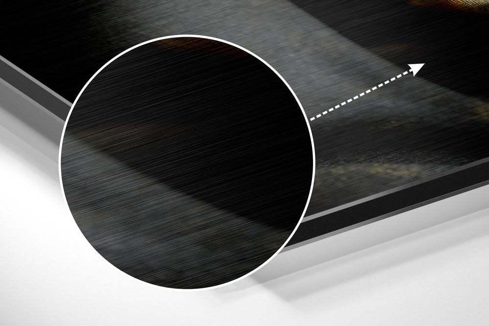 Sssh Brushed Aluminium Dibond Wall Art.