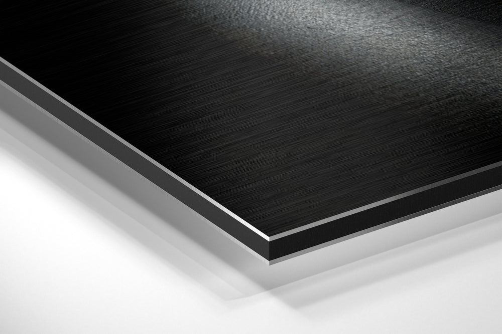 Sssh Brushed Aluminium Dibond Wall Art.