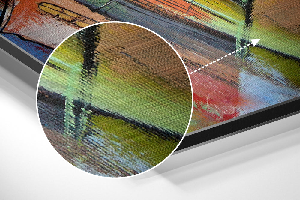 City of Colors Brushed Aluminium Dibond Wall Art.