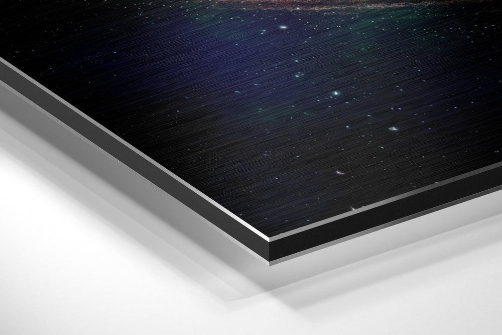 Space Brushed Aluminium Dibond Wall Art.