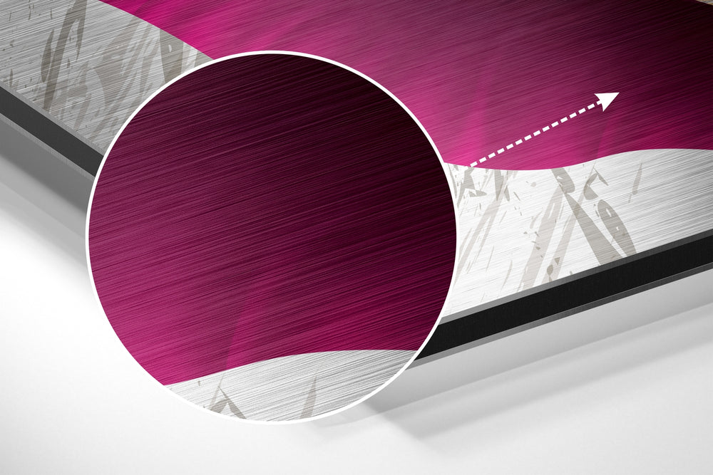 Feathers Brushed Aluminium Dibond Wall Art.