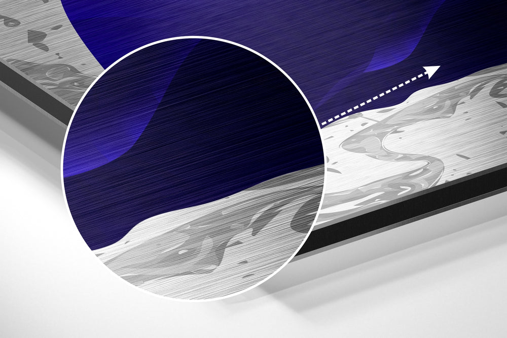Feathers Brushed Aluminium Dibond Wall Art.