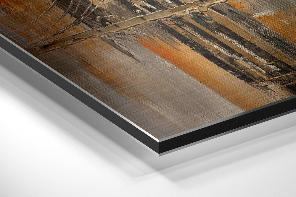 City Silhouette Brushed Aluminium Dibond Wall Art.