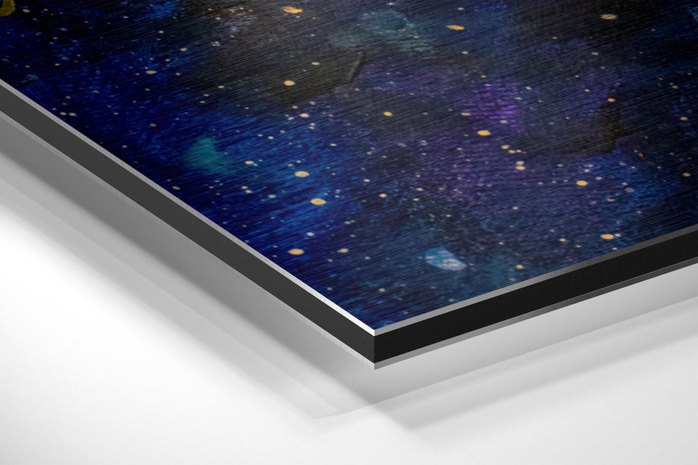 Moonfall Brushed Aluminium Dibond Wall Art.