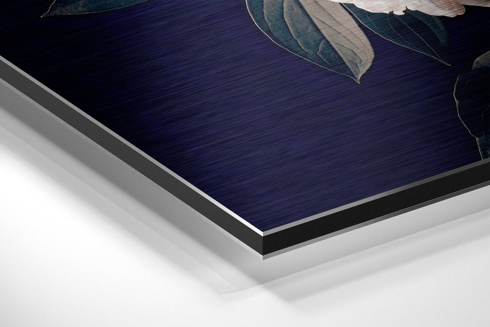 Flowers Brushed Aluminium Dibond Wall Art.