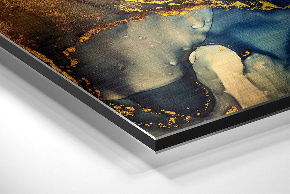 Marbleous Brushed Aluminium Dibond Wall Art.