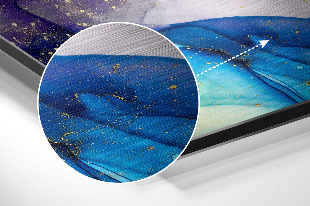 Purple Wave Brushed Aluminium Dibond Wall Art.