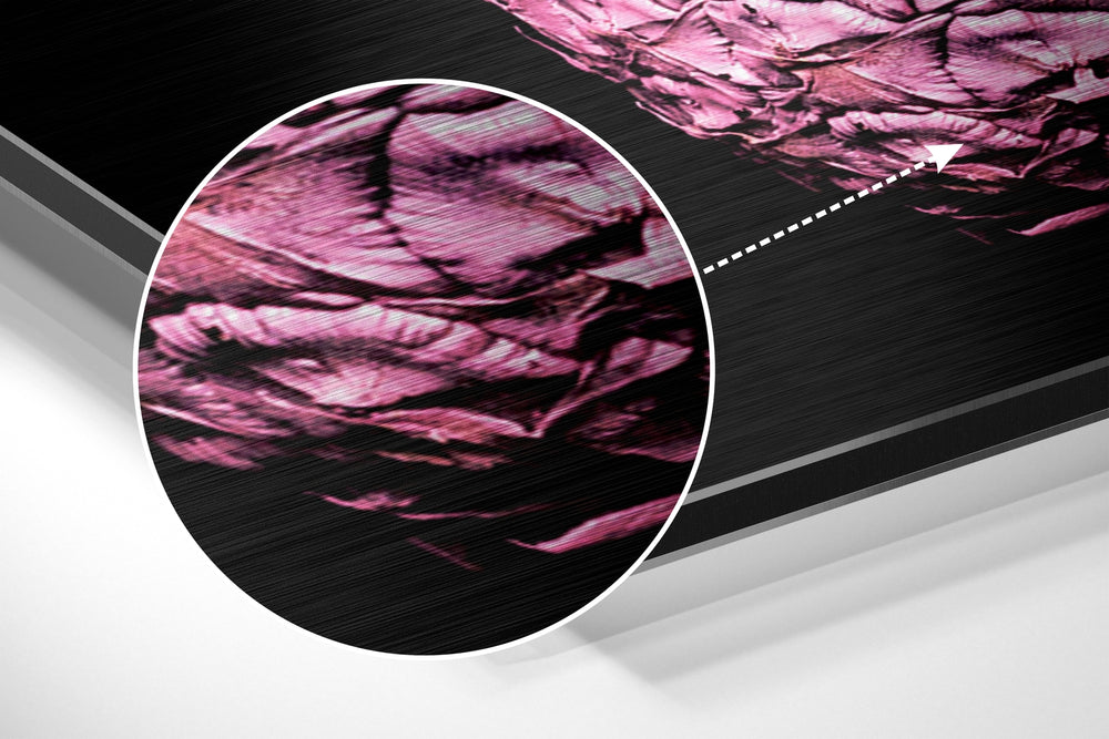 Pineapple Brushed Aluminium Dibond Wall Art.