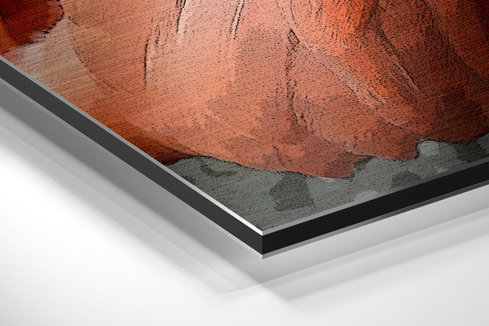 Flamingo Brushed Aluminium Dibond Wall Art.