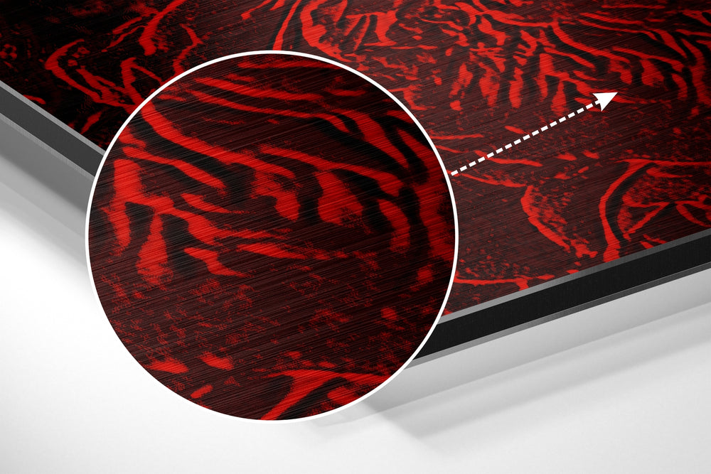 Abstract Roses Brushed Aluminium Dibond Wall Art.