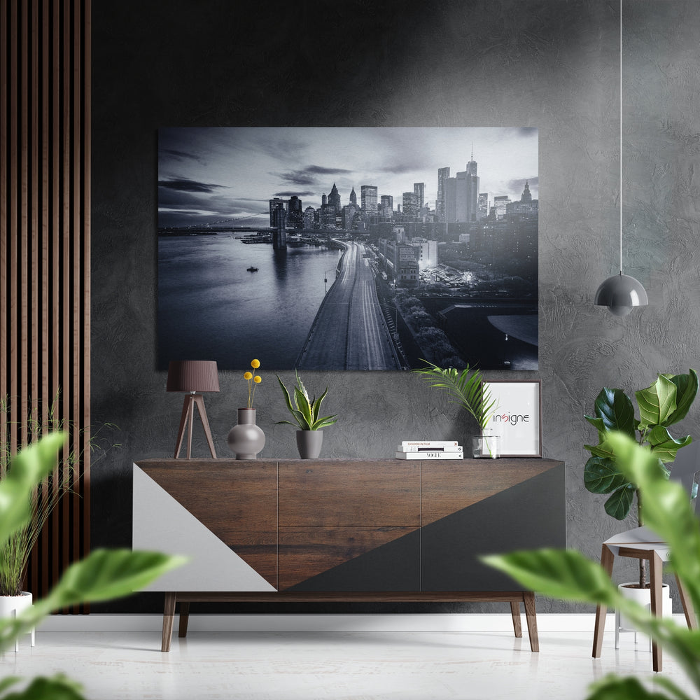 City View Brushed Aluminium Dibond Wall Art.