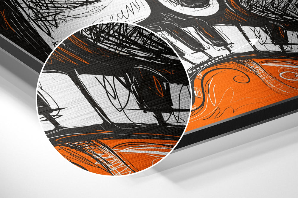 Cubist Style Brushed Aluminium Dibond Wall Art