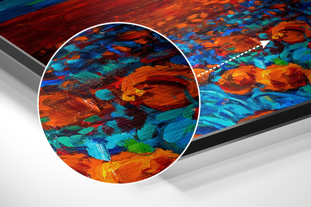 Poppy Field Brushed Aluminium Dibond Wall Art.