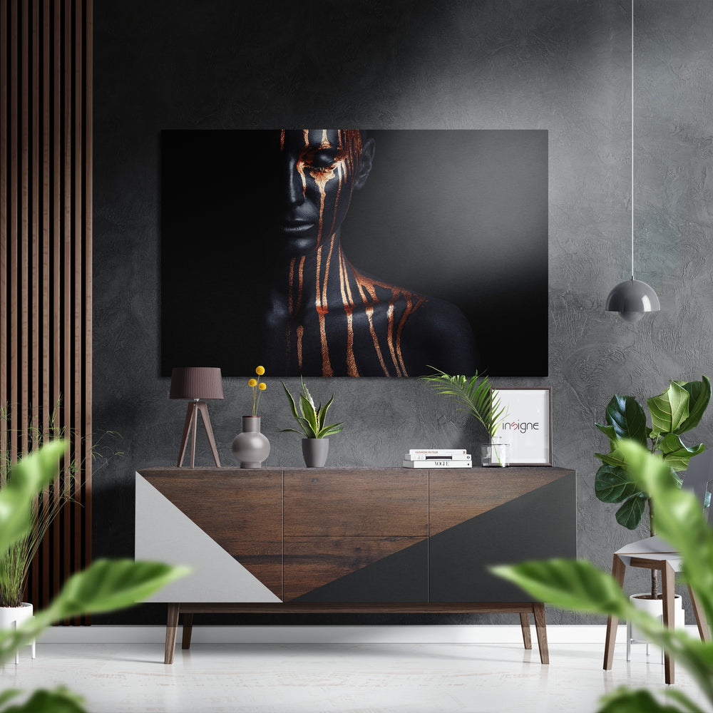 Woman Brushed Aluminium Dibond Wall Art.